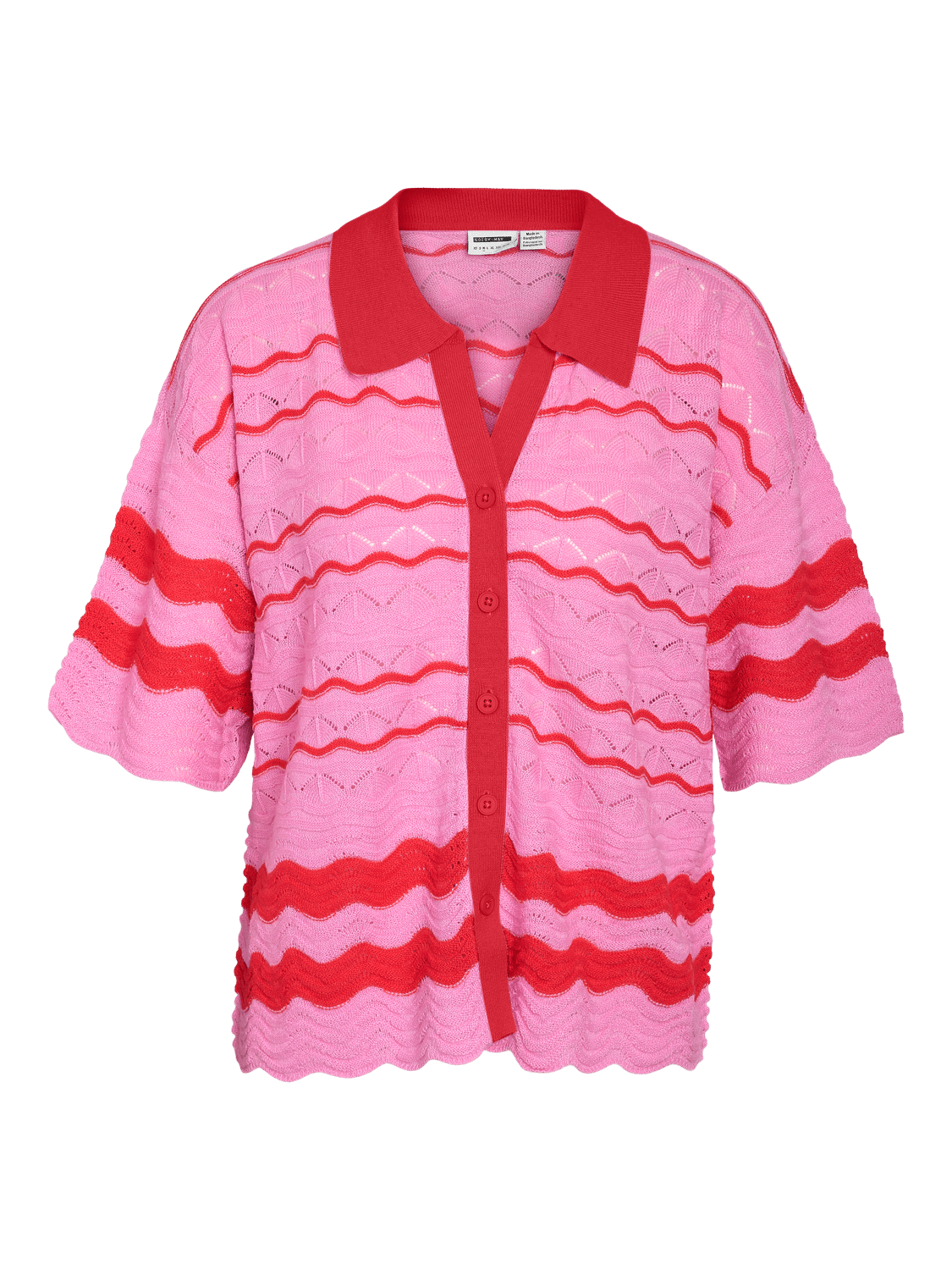 NMSADIE Knitted Polo Shirt - Begonia Pink - VERO MODA & VILA Bergvik